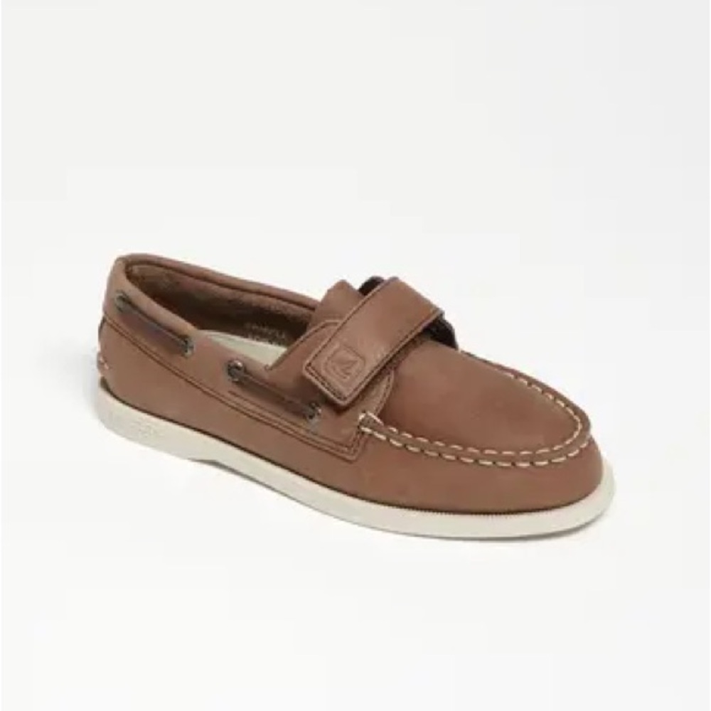 Sperry Brown Leather Kids Boat Shoe